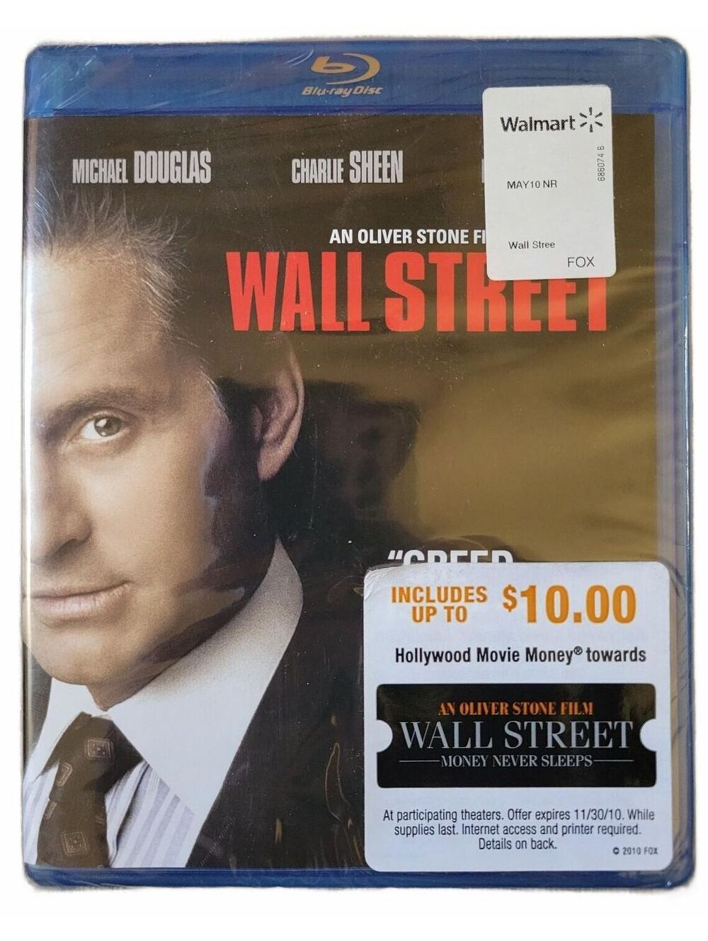 Wall Street (Blu-ray, 1987) New Michael Douglas Charlie Sheen Factory Sealed